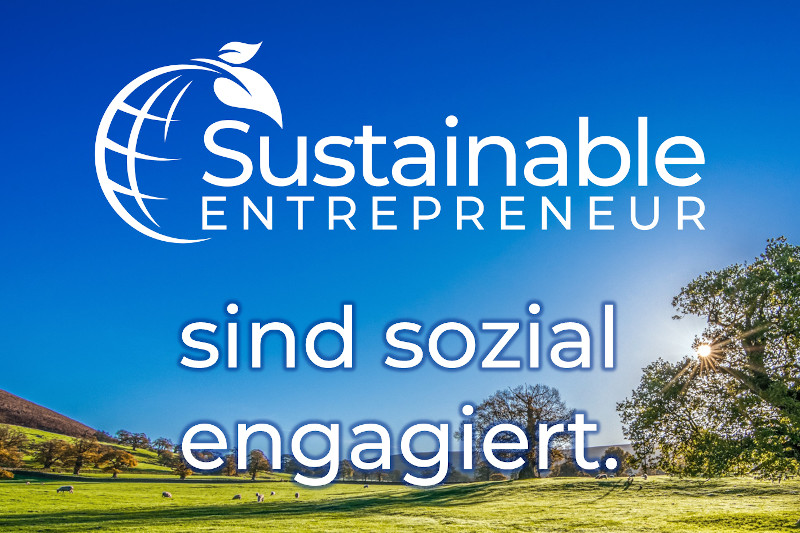 Kachel Sustainable Entrepreneur sind sozial engagiert